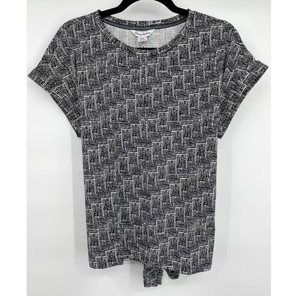 Tommy Bahama Womens Black Dolman Short Sleeve Blouse Belted Top NEW Small - Picture 1 of 10